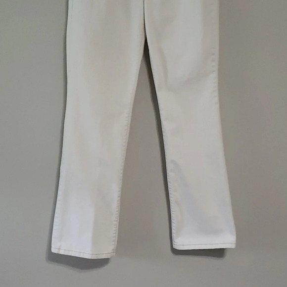 Loft Original Bootcut Jeans Women's 8 White with Constrast Thread Denim Casual - Picture 3 of 12